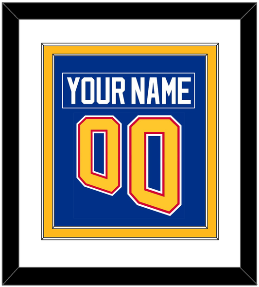 St. Louis Nameplate & Number (Back) Combined - Road Blue (1995-1998) - Signature Tier 1