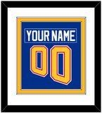 St. Louis Nameplate & Number (Back) Combined - Road Blue (1995-1998) - Double Mat 1