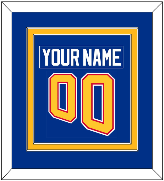 St. Louis Nameplate & Number (Back) Combined - Road Blue (1995-1998) - Signature Tier 2
