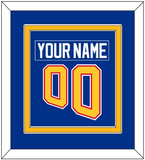 St. Louis Nameplate & Number (Back) Combined - Road Blue (1995-1998) - Double Mat 2