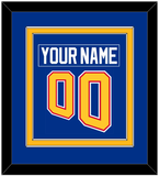St. Louis Nameplate & Number (Back) Combined - Road Blue (1995-1998) - Double Mat 2