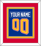 St. Louis Nameplate & Number (Back) Combined - Road Blue (1995-1998) - Double Mat 3