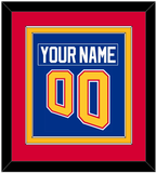 St. Louis Nameplate & Number (Back) Combined - Road Blue (1995-1998) - Double Mat 3