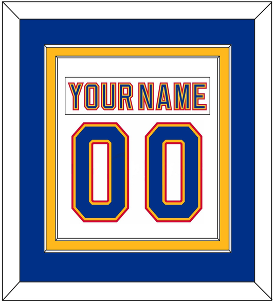 St. Louis Nameplate & Number (Back) Combined - Home White (1992-1995) - Signature Tier 2