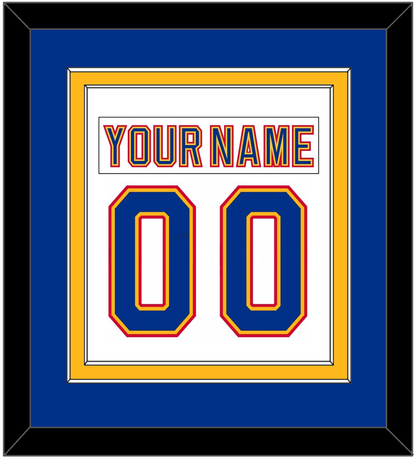 St. Louis Nameplate & Number (Back) Combined - Home White (1992-1995) - Signature Tier 2