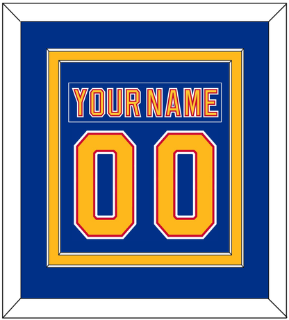 St. Louis Nameplate & Number (Back) Combined - Road Blue (1992-1995) - Signature Tier 2