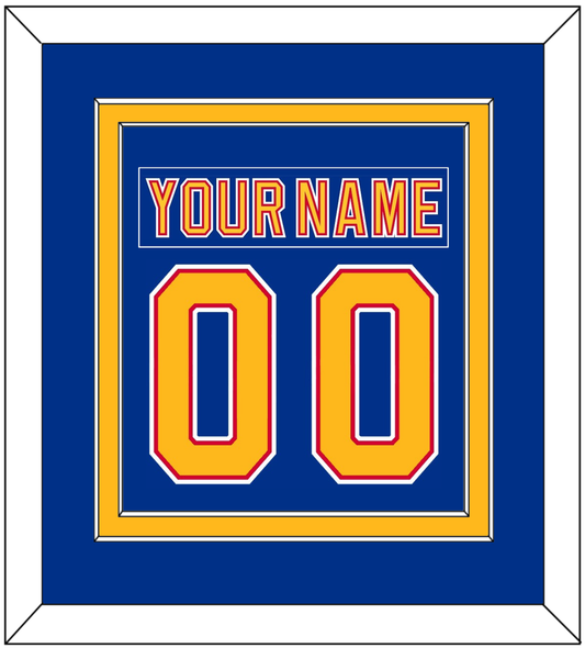 St. Louis Nameplate & Number (Back) Combined - Road Blue (1992-1995) - Signature Tier 2