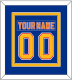 St. Louis Nameplate & Number (Back) Combined - Road Blue (1992-1995) - Double Mat 2