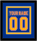 St. Louis Nameplate & Number (Back) Combined - Road Blue (1992-1995) - Double Mat 2