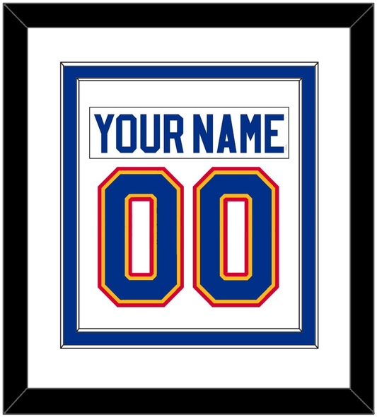 St. Louis Nameplate & Number (Back) Combined - Home White (1985-1987) - Signature Tier 1