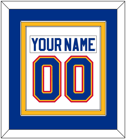 St. Louis Nameplate & Number (Back) Combined - Home White (1985-1987) - Signature Tier 2