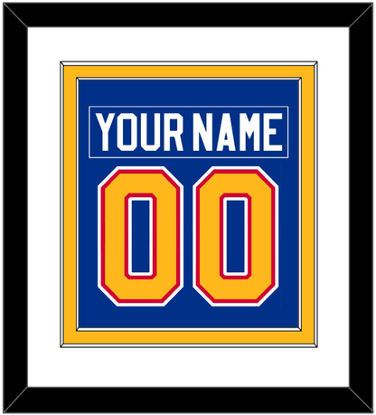 St. Louis Nameplate & Number (Back) Combined - Road Blue (1985-1987) - Signature Tier 1