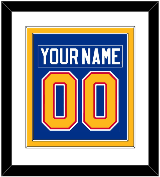 St. Louis Nameplate & Number (Back) Combined - Road Blue (1985-1987) - Signature Tier 1