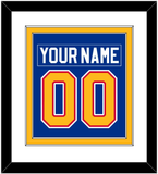 St. Louis Nameplate & Number (Back) Combined - Road Blue (1985-1987) - Double Mat 1
