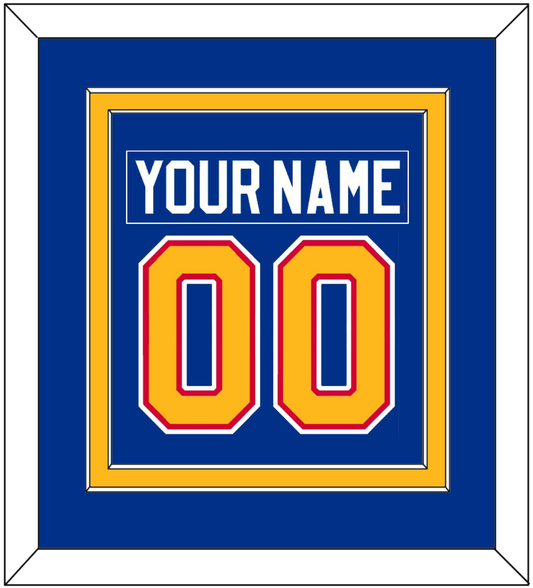 St. Louis Nameplate & Number (Back) Combined - Road Blue (1985-1987) - Signature Tier 2