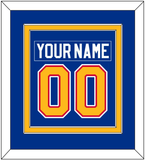 St. Louis Nameplate & Number (Back) Combined - Road Blue (1985-1987) - Double Mat 2