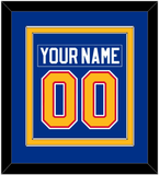 St. Louis Nameplate & Number (Back) Combined - Road Blue (1985-1987) - Double Mat 2