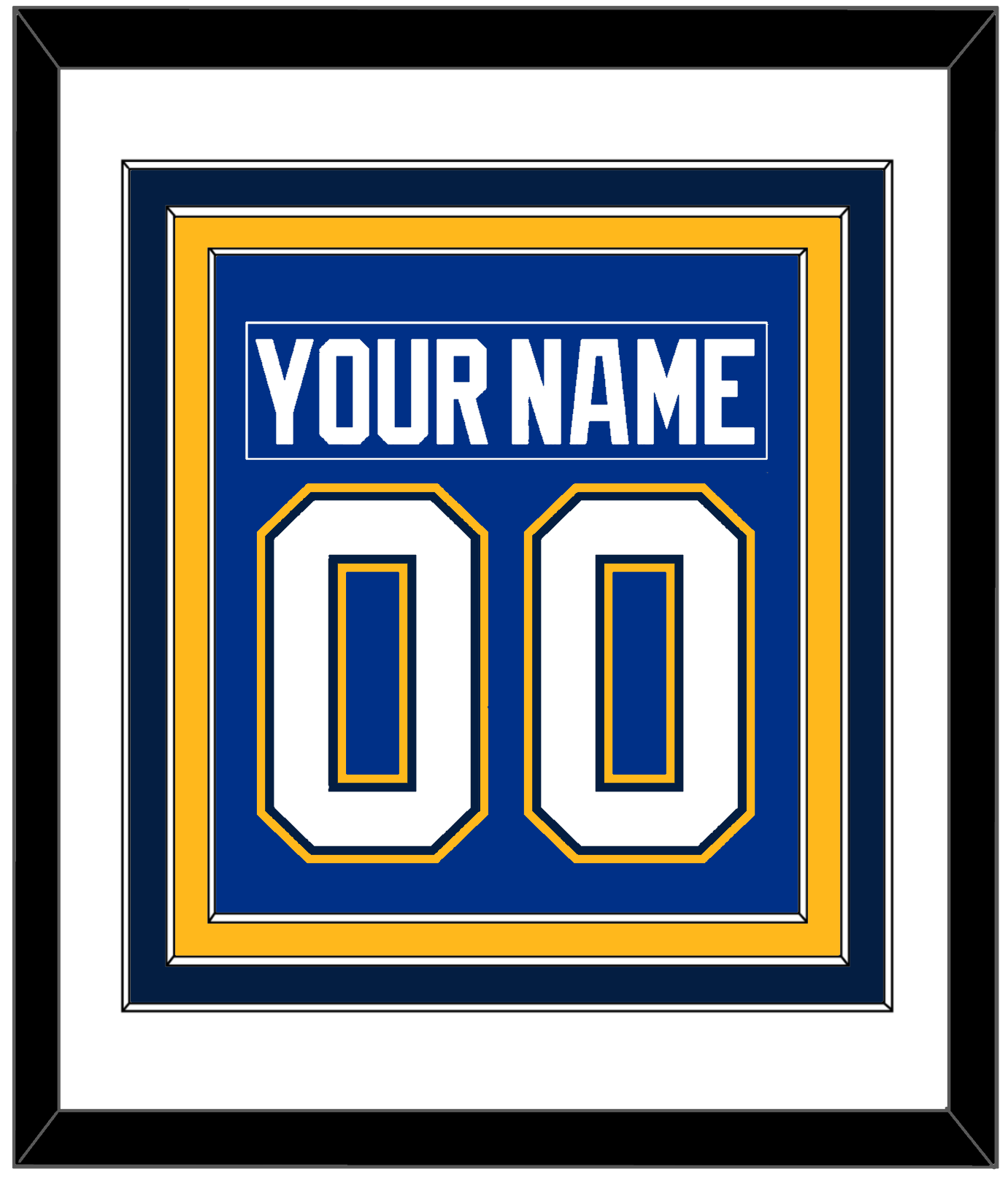 St. Louis Nameplate & Number (Back) Combined - Alternate Blue - Premier Tier 1