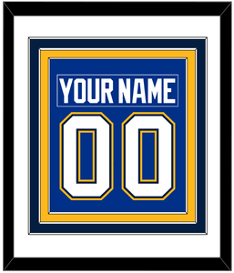 St. Louis Nameplate & Number (Back) Combined - Home Blue - Triple Mat 1