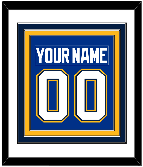 St. Louis Nameplate & Number (Back) Combined - Home Blue - Triple Mat 1