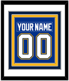 St. Louis Nameplate & Number (Back) Combined - Home Blue - Triple Mat 1