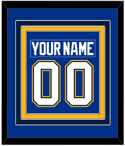St. Louis Nameplate & Number (Back) Combined - Home Blue (2017-2025) - Premier Tier 2