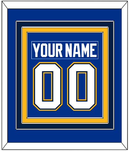 St. Louis Nameplate & Number (Back) Combined - Home Blue (2017-2025) - Premier Tier 2