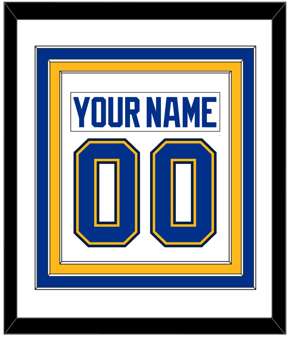 St. Louis Nameplate & Number (Back) Combined - Road White - Triple Mat 1