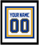 St. Louis Nameplate & Number (Back) Combined - Road White - Triple Mat 1