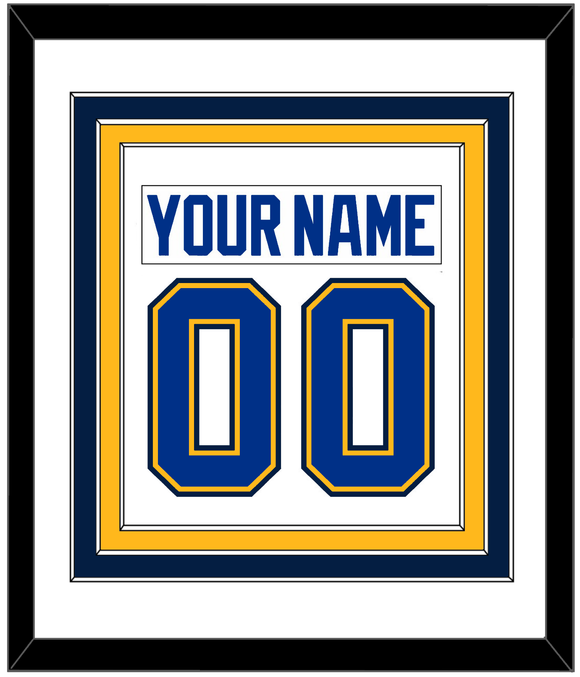 St. Louis Nameplate & Number (Back) Combined - Road White - Triple Mat 2