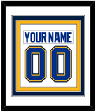 St. Louis Nameplate & Number (Back) Combined - Road White - Triple Mat 2