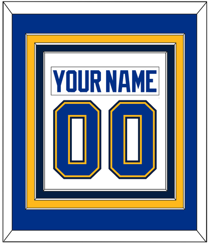 St. Louis Nameplate & Number (Back) Combined - Road White (2017-2025) - Premier Tier 3