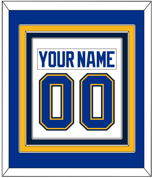 St. Louis Nameplate & Number (Back) Combined - Road White (2017-2025) - Premier Tier 3