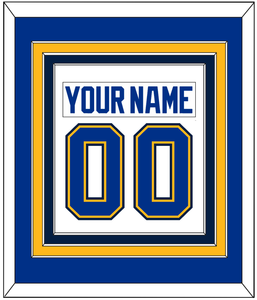 St. Louis Nameplate & Number (Back) Combined - Road White - Triple Mat 3