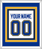 St. Louis Nameplate & Number (Back) Combined - Road White - Triple Mat 3