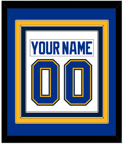 St. Louis Nameplate & Number (Back) Combined - Road White (2017-2025) - Premier Tier 3
