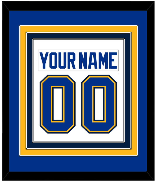 St. Louis Nameplate & Number (Back) Combined - Road White (2017-2025) - Premier Tier 3