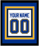 St. Louis Nameplate & Number (Back) Combined - Road White - Triple Mat 3