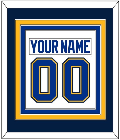 St. Louis Nameplate & Number (Back) Combined - Road White (2017-2025) - Premier Tier 4