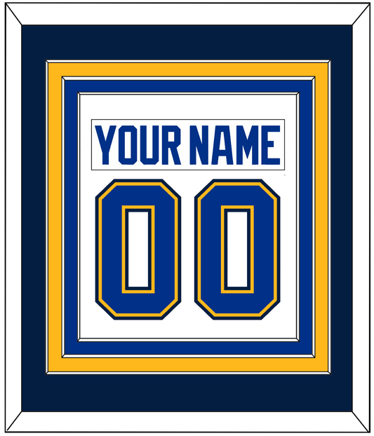 St. Louis Nameplate & Number (Back) Combined - Road White (2017-2025) - Premier Tier 4