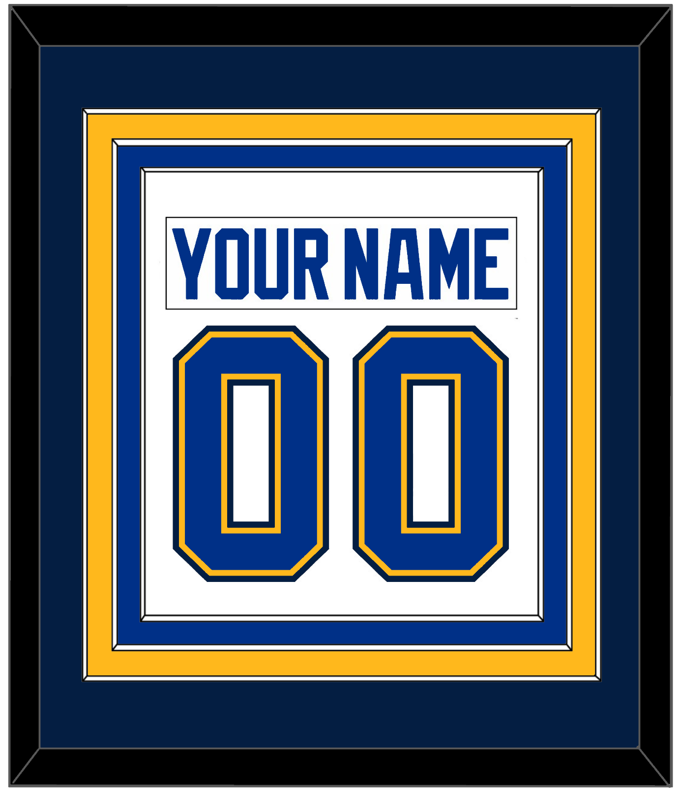 St. Louis Nameplate & Number (Back) Combined - Road White (2017-2025) - Premier Tier 4