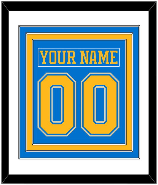 St. Louis Nameplate & Number (Back) Combined - Alternate Blue (2018-2025) - Premier Tier 1