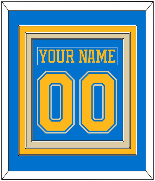 St. Louis Nameplate & Number (Back) Combined - Alternate Blue (2018-2025) - Premier Tier 2