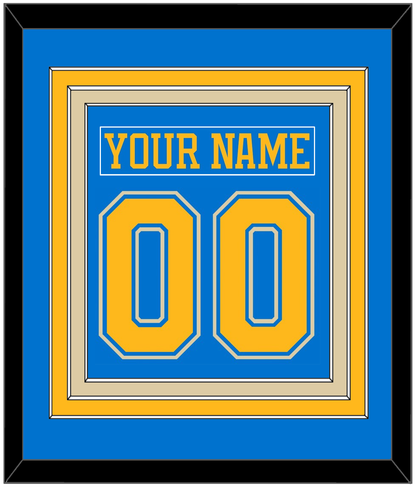 St. Louis Nameplate & Number (Back) Combined - Alternate Blue (2018-2025) - Premier Tier 2