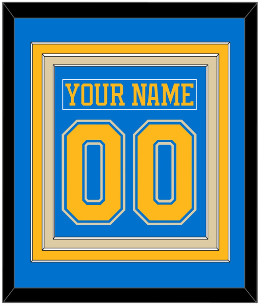 St. Louis Nameplate & Number (Back) Combined - Alternate Blue (2018-2025) - Premier Tier 2
