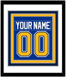 St. Louis Nameplate & Number (Back) Combined - Home Blue (2007-2014) - Triple Mat 1