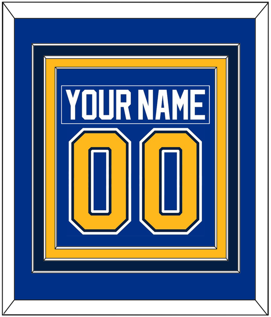 St. Louis Nameplate & Number (Back) Combined - Home Blue (2014-2017) - Premier Tier 2