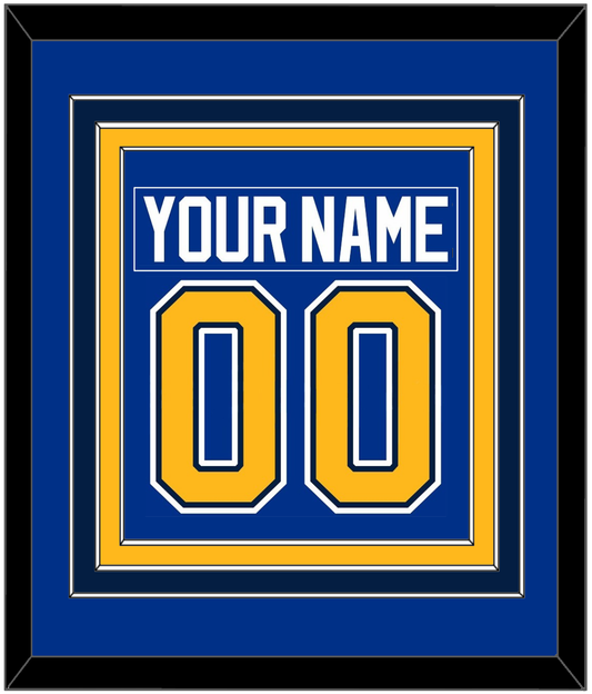 St. Louis Nameplate & Number (Back) Combined - Home Blue (2014-2017) - Premier Tier 2