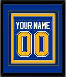 St. Louis Nameplate & Number (Back) Combined - Home Blue (2014-2017) - Triple Mat 2