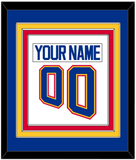 St. Louis Nameplate & Number (Back) Combined - Home White (1995-1998) - Triple Mat 2